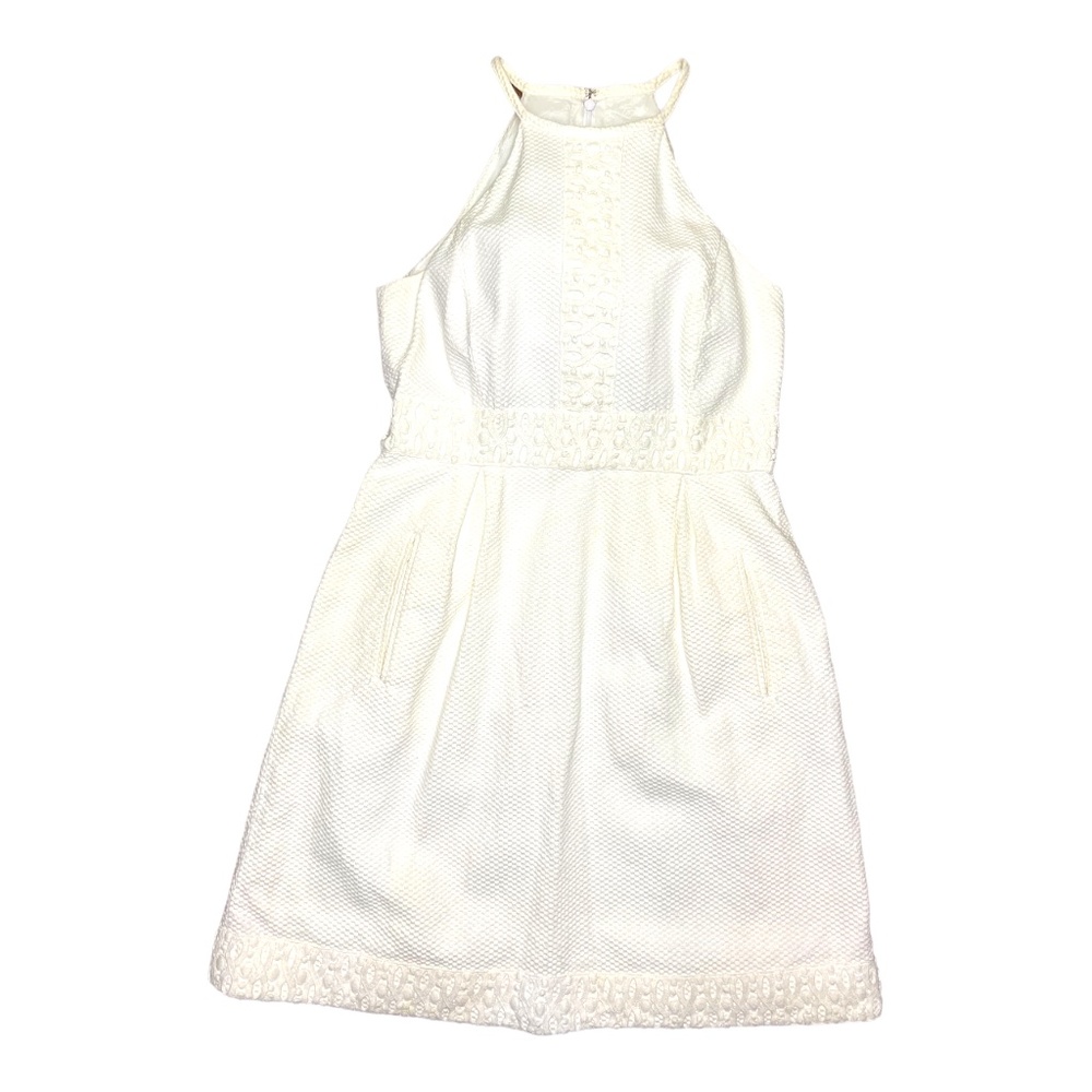 MICHAEL Michael Kors White Lace Flare Casual Dress 100% Cotton Size 6